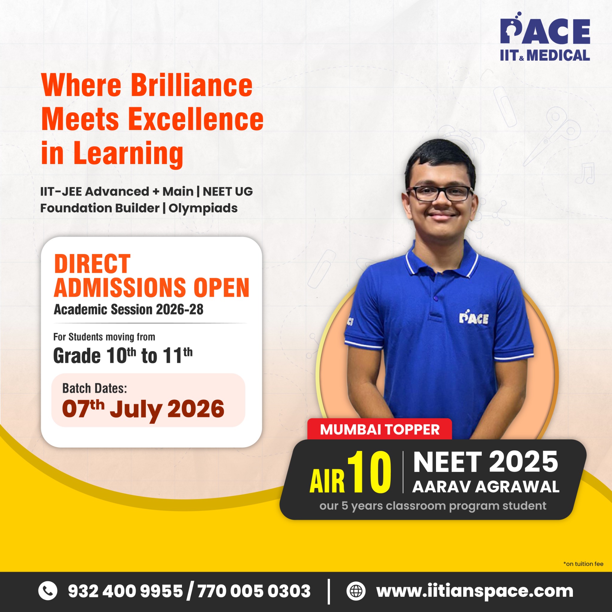 PACE - IIT & Medical Facebook ad