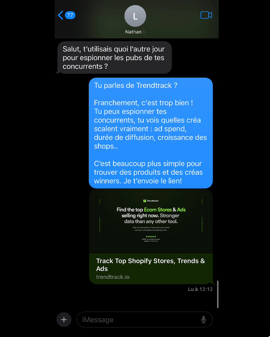 Trendtrack.io Facebook ad