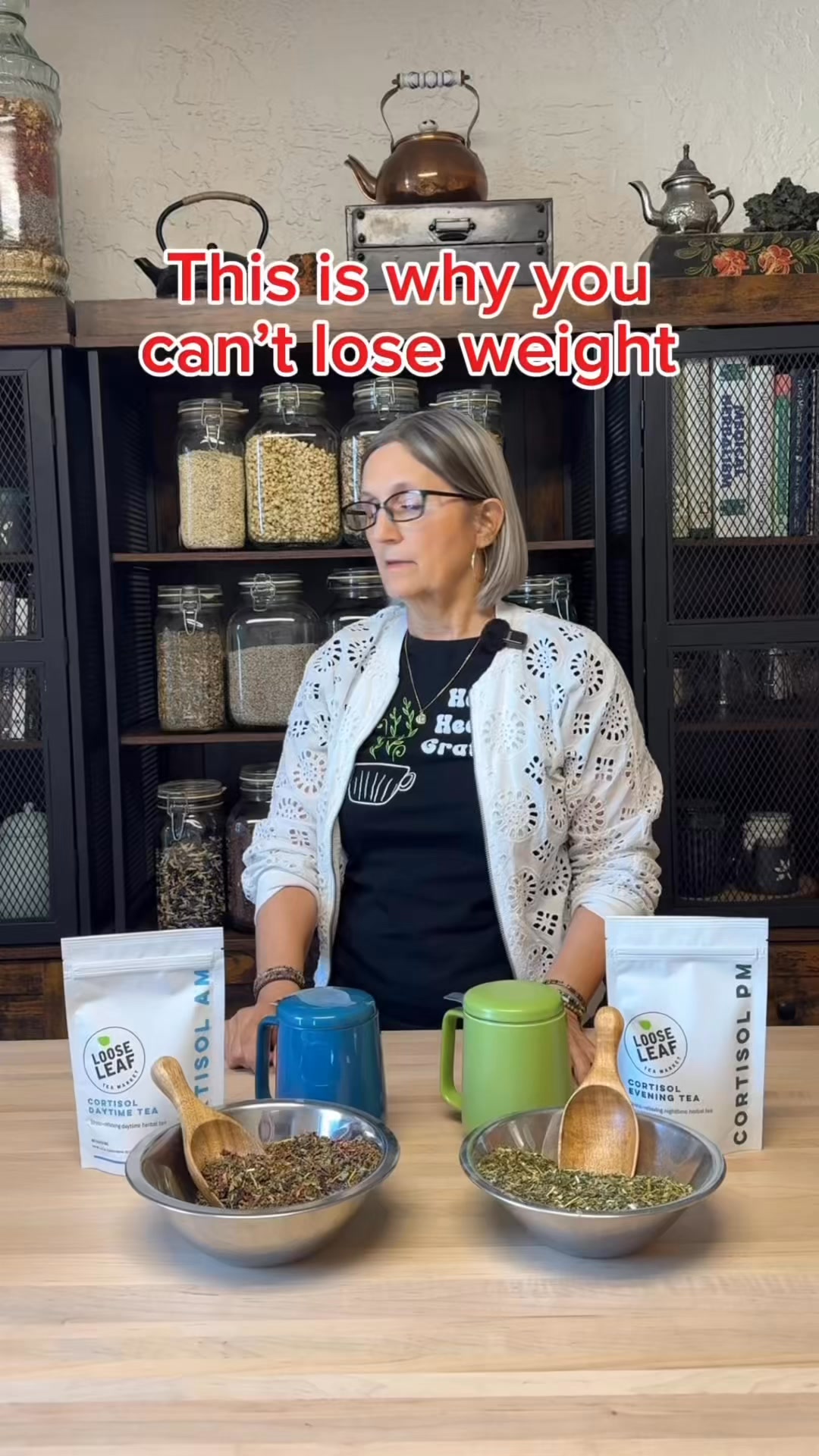 Loose Leaf Tea Market Facebook ad: It's Not Calories. It's Cortisol.