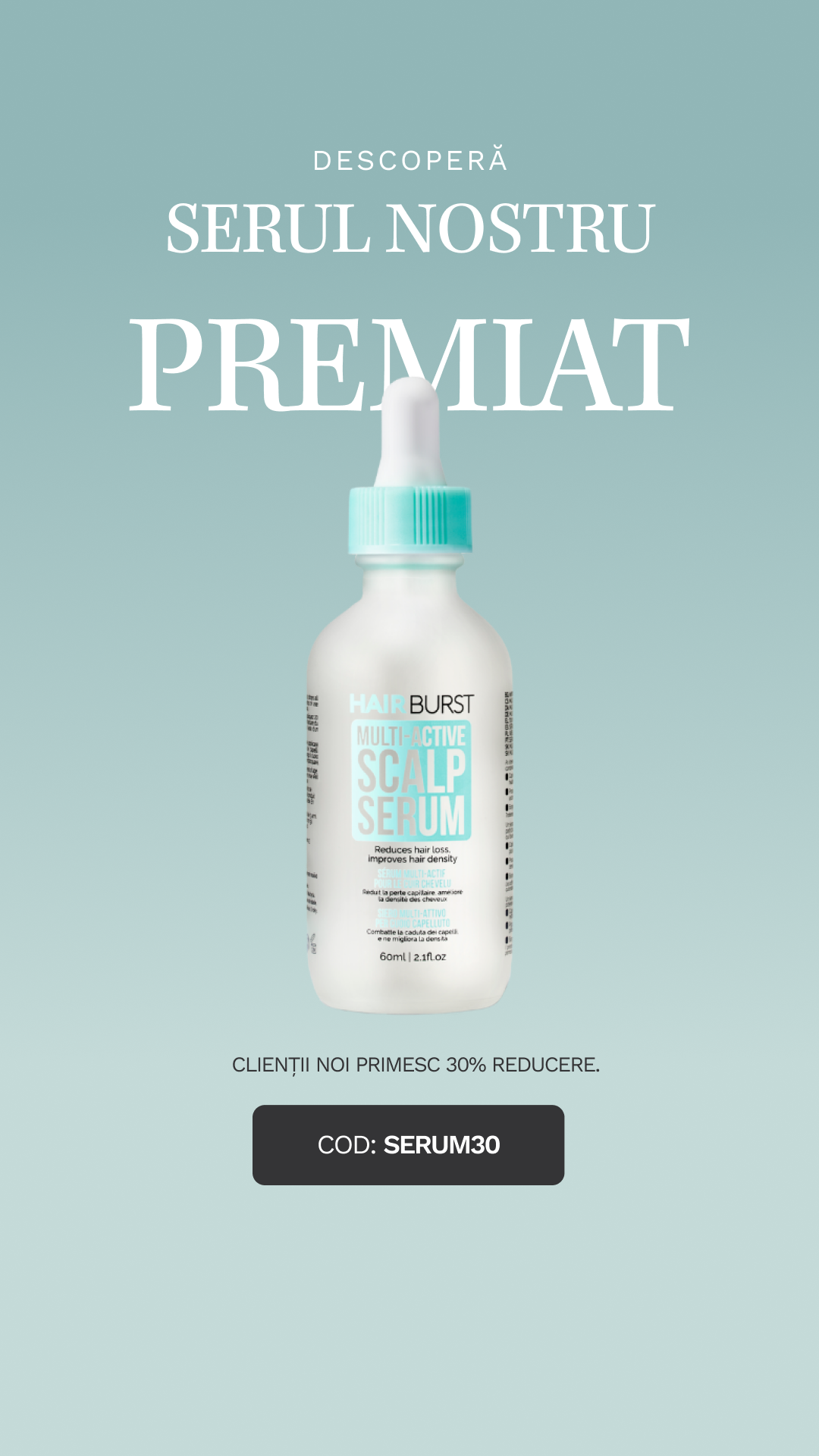 Hairburst Romania Facebook ad