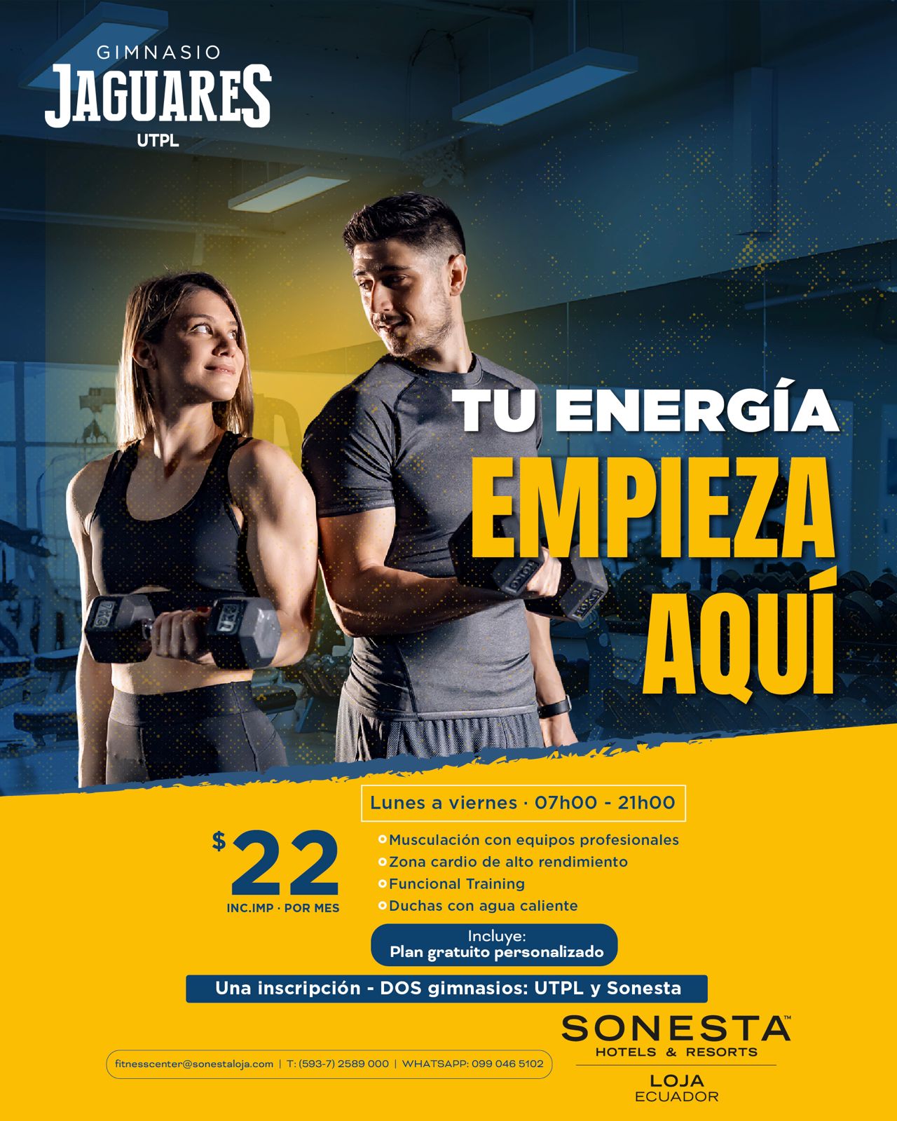 Sonesta Hotel Loja Facebook ad: Tu energía empieza aquí
