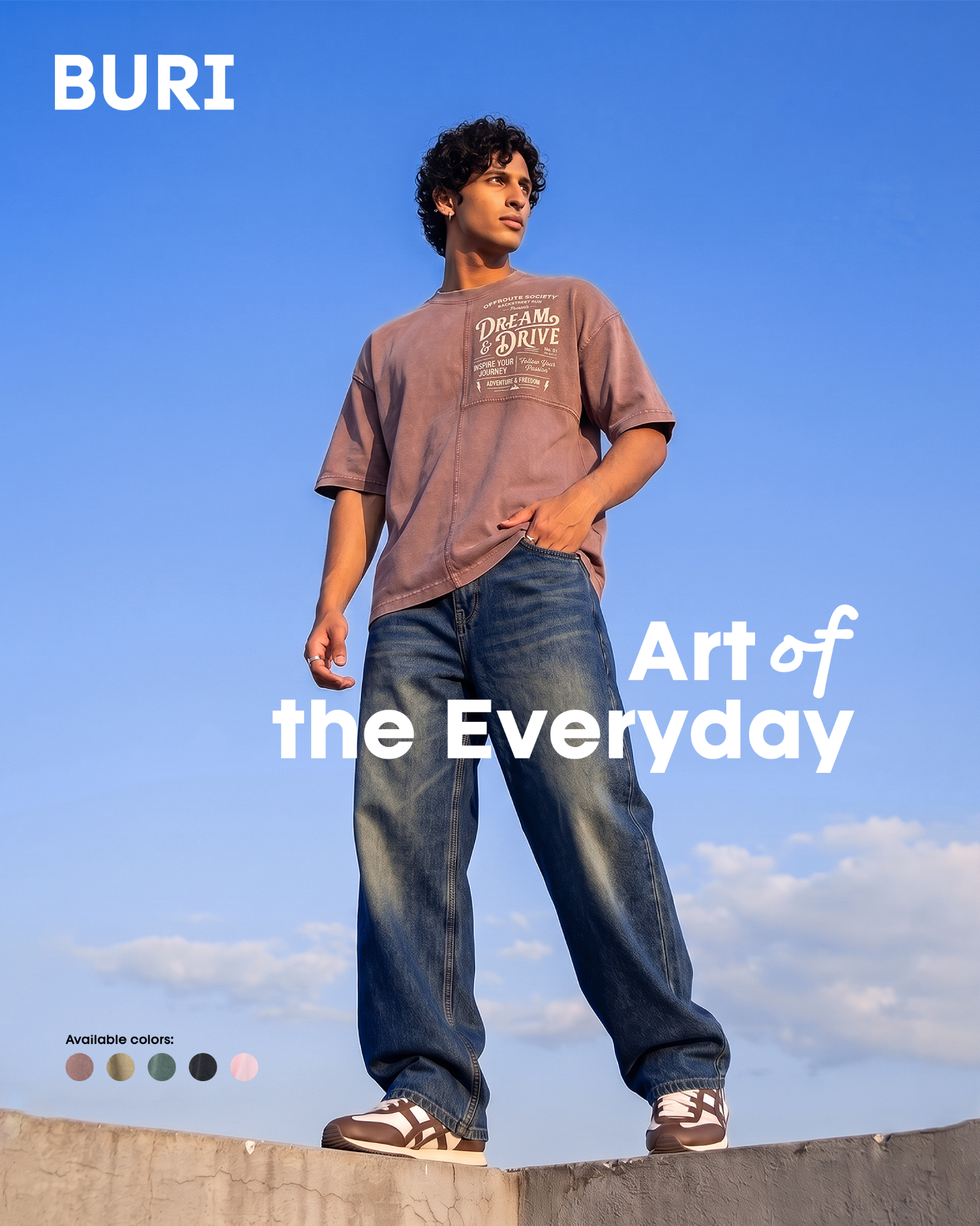 BURI.Ltd Facebook ad: Grab Your Drop Shoulder Tee Now!