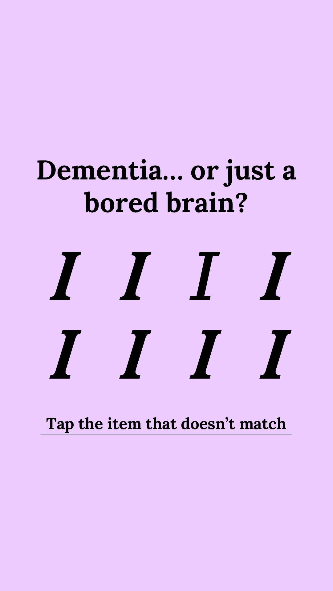 Brain Health Check Facebook ad