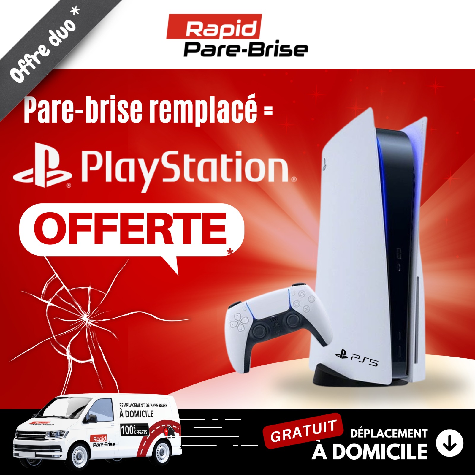 Rapid Pare-Brise - Domicile  Facebook ad