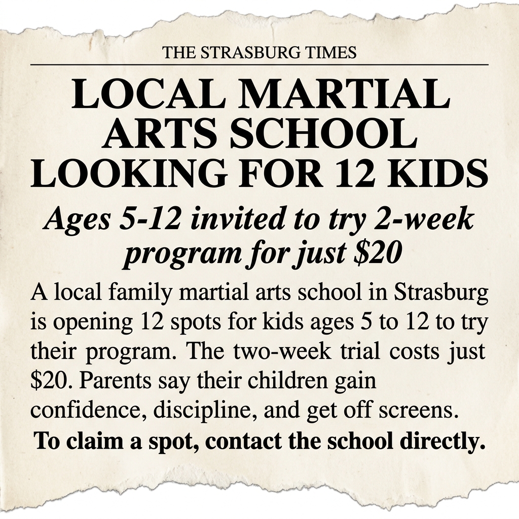 Colorado Martial Arts Academy Facebook ad: Karate Class For Kids & Families