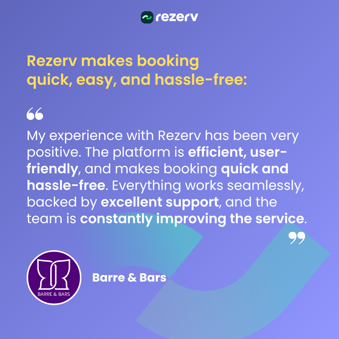 Rezerv Facebook ad: #1 Booking Software for New Fitness Studios