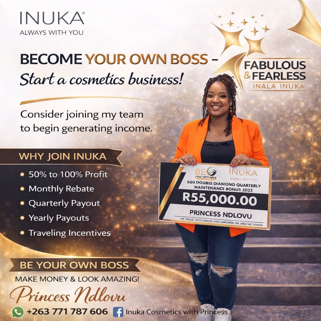 Inuka Cosmetics with Princess Facebook ad: If your 2026 goals include extra income, financial…