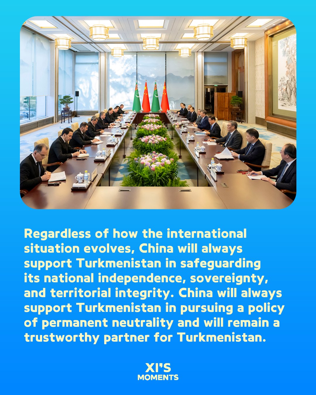 Xi's Moments Facebook ad: President met with National Leader of the Turkmen…