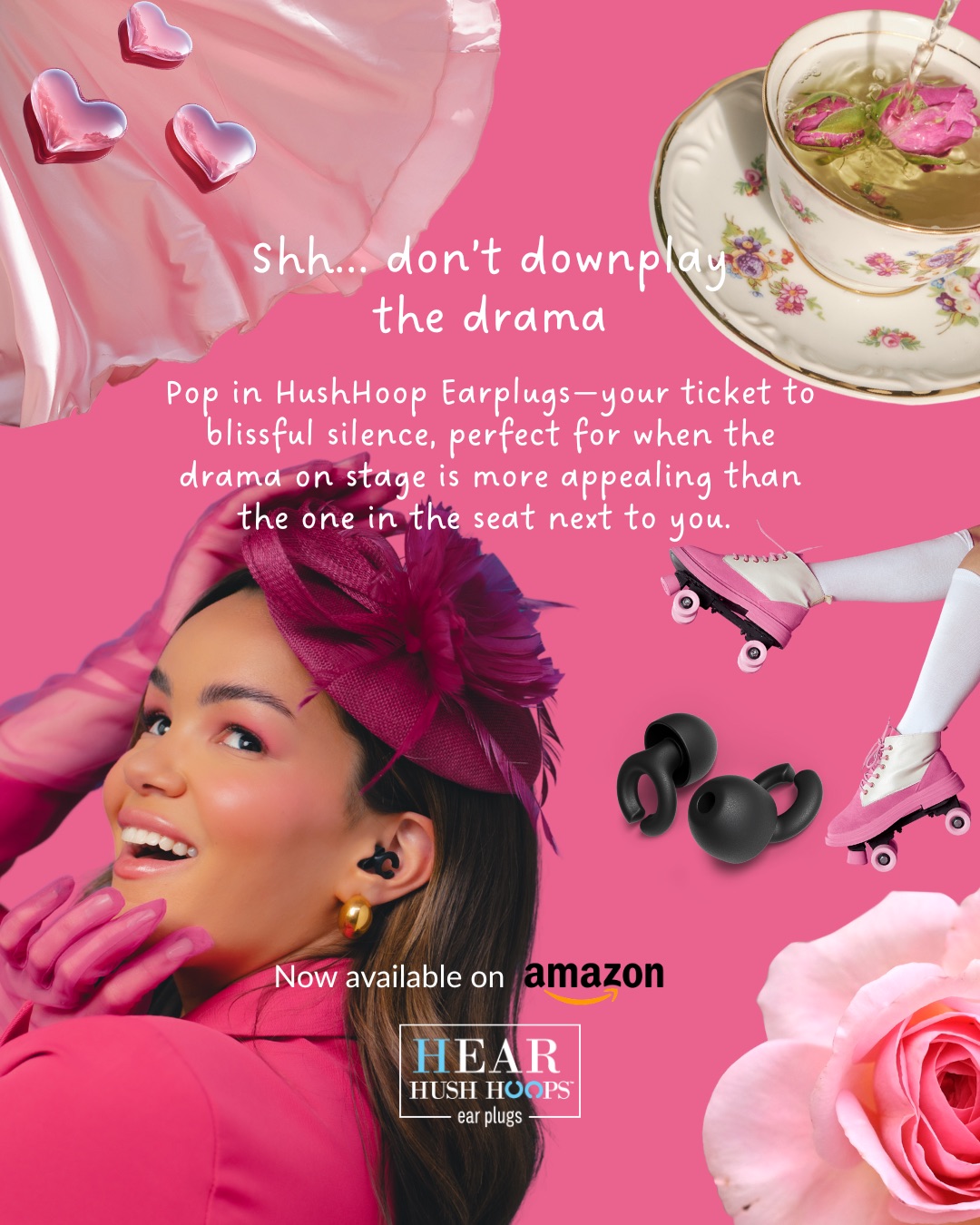 Apothecary Brands Facebook ad: Hear Hush Hoops are sleek, reusable, and built…