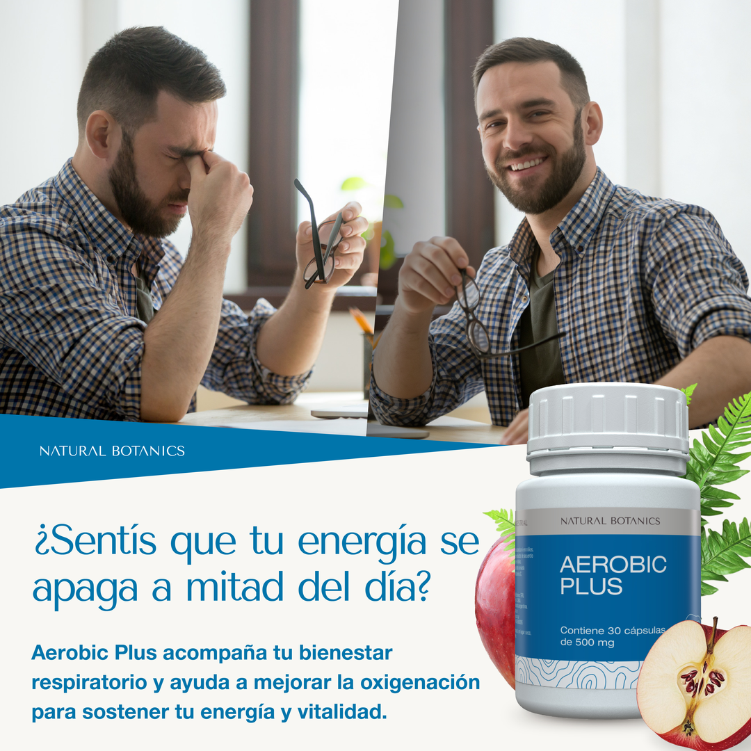 Natural Botanics Facebook ad: ¿Saturado a mitad de jornada?