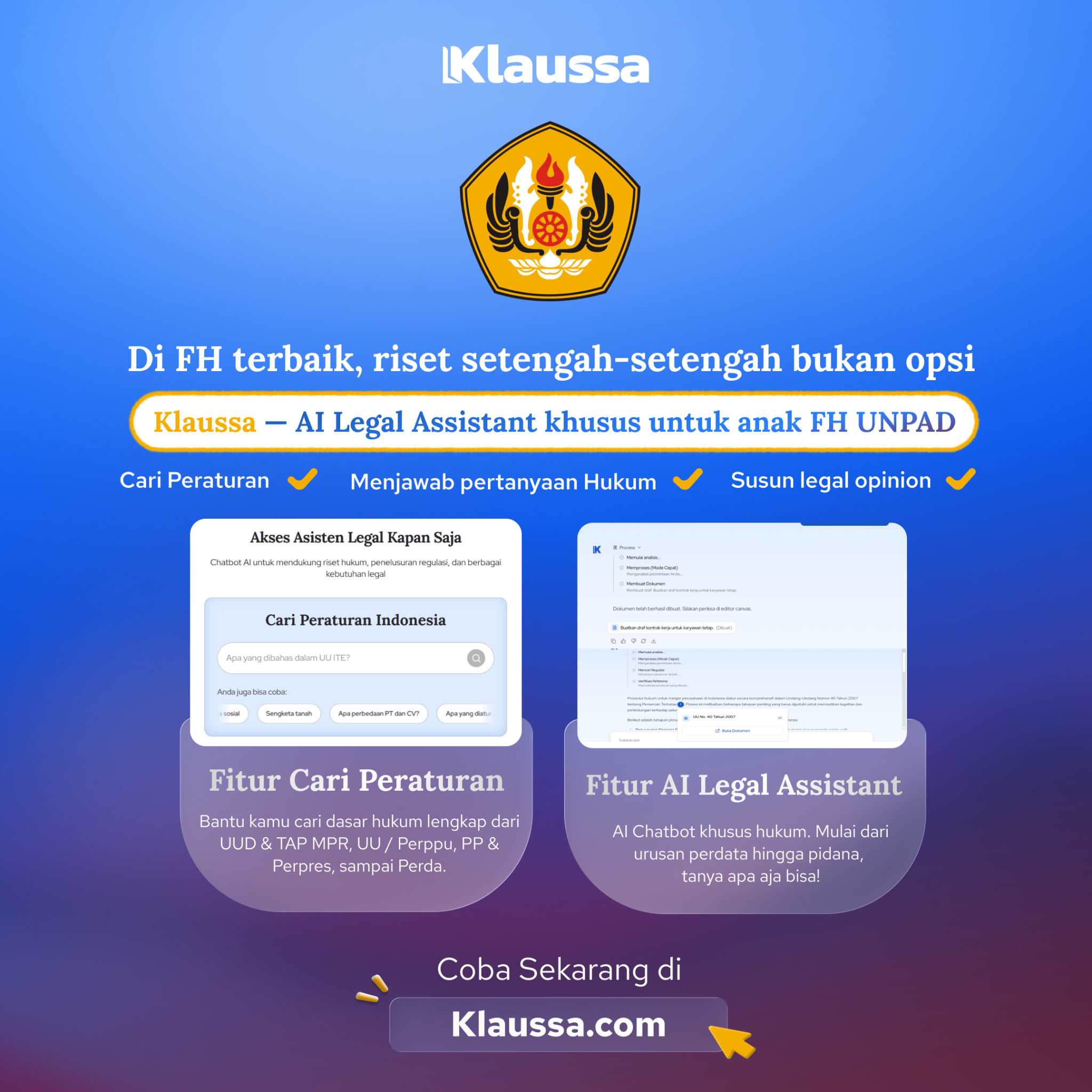 Klaussa Indonesia Facebook ad from Mar 26, 2026
