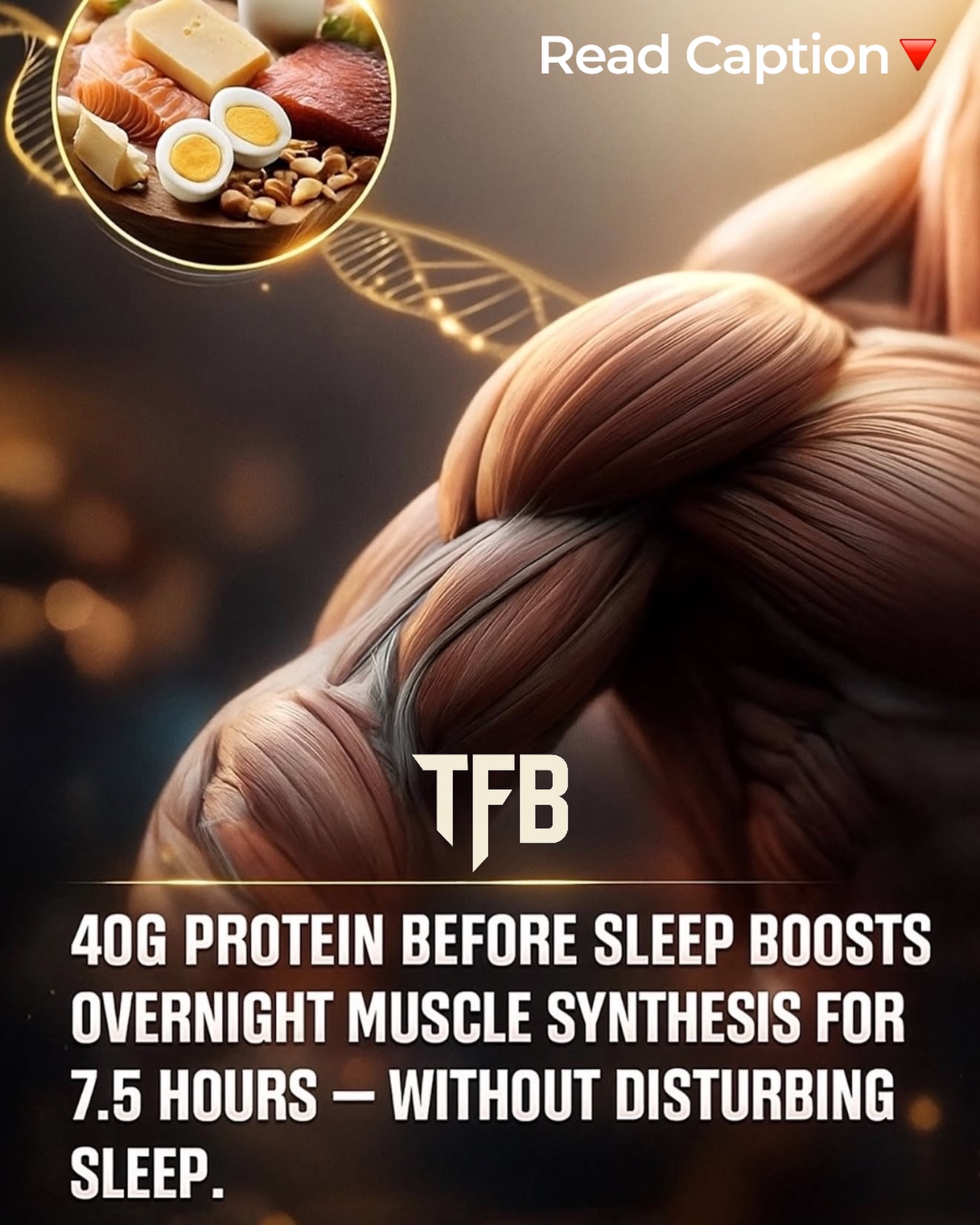 thefitblogger_ Facebook ad: Your muscles don’t clock out when you sleep……