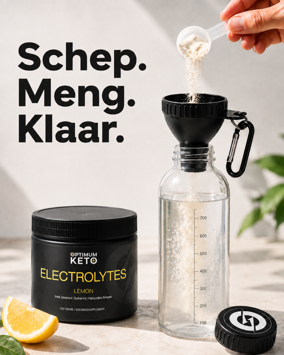 Optimum Keto Facebook ad: Met GRATIS reistrechter (t.w.v €3,95)