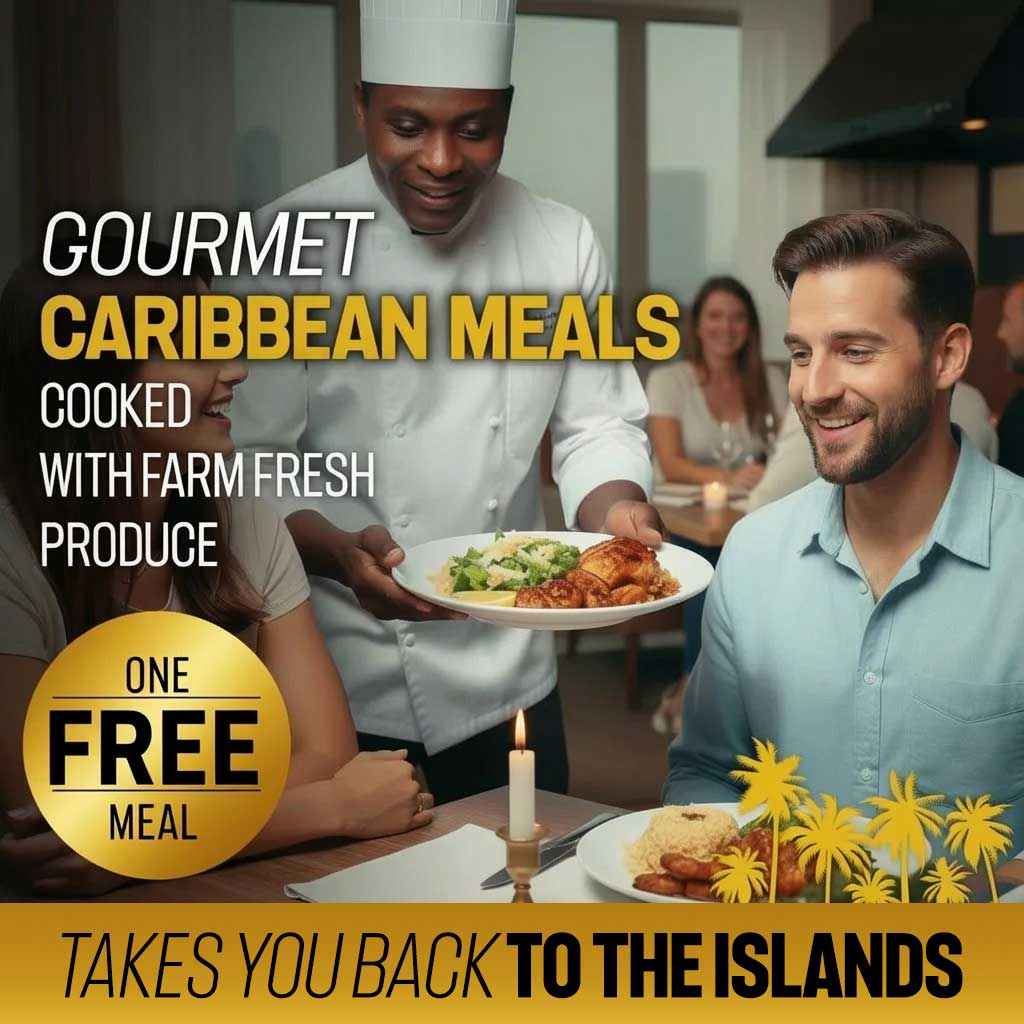 Chef DC Meals Facebook ad: Ready to Experience Chef DC’s Authentic Caribbean Cuisine