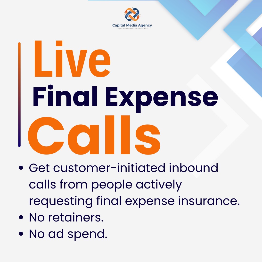 Capital Media Agency Facebook ad: Live FE Calls Only, No Retainer
