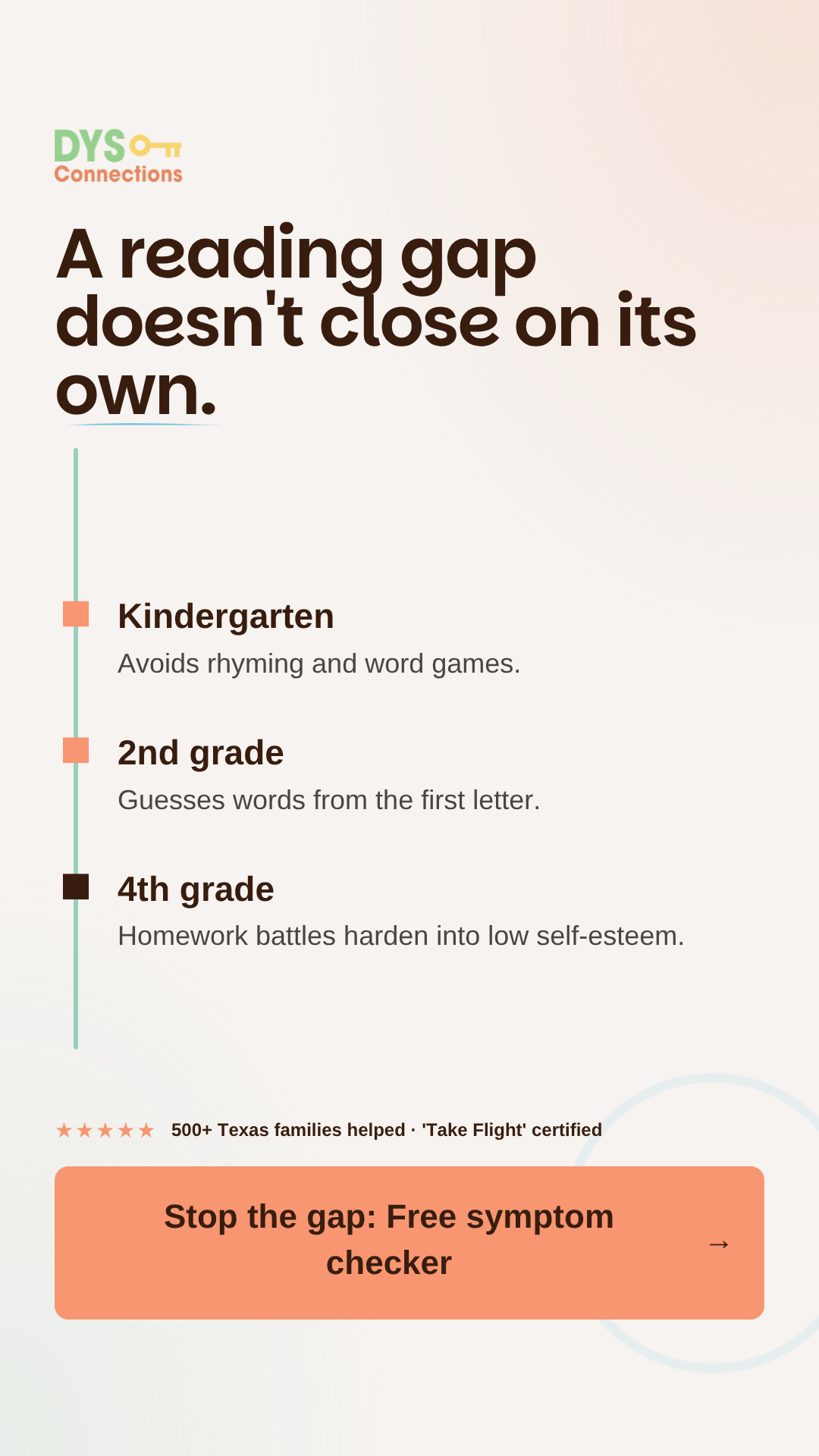 Dysconnections Facebook ad: Discover What’s Holding Your Child's Reading Back