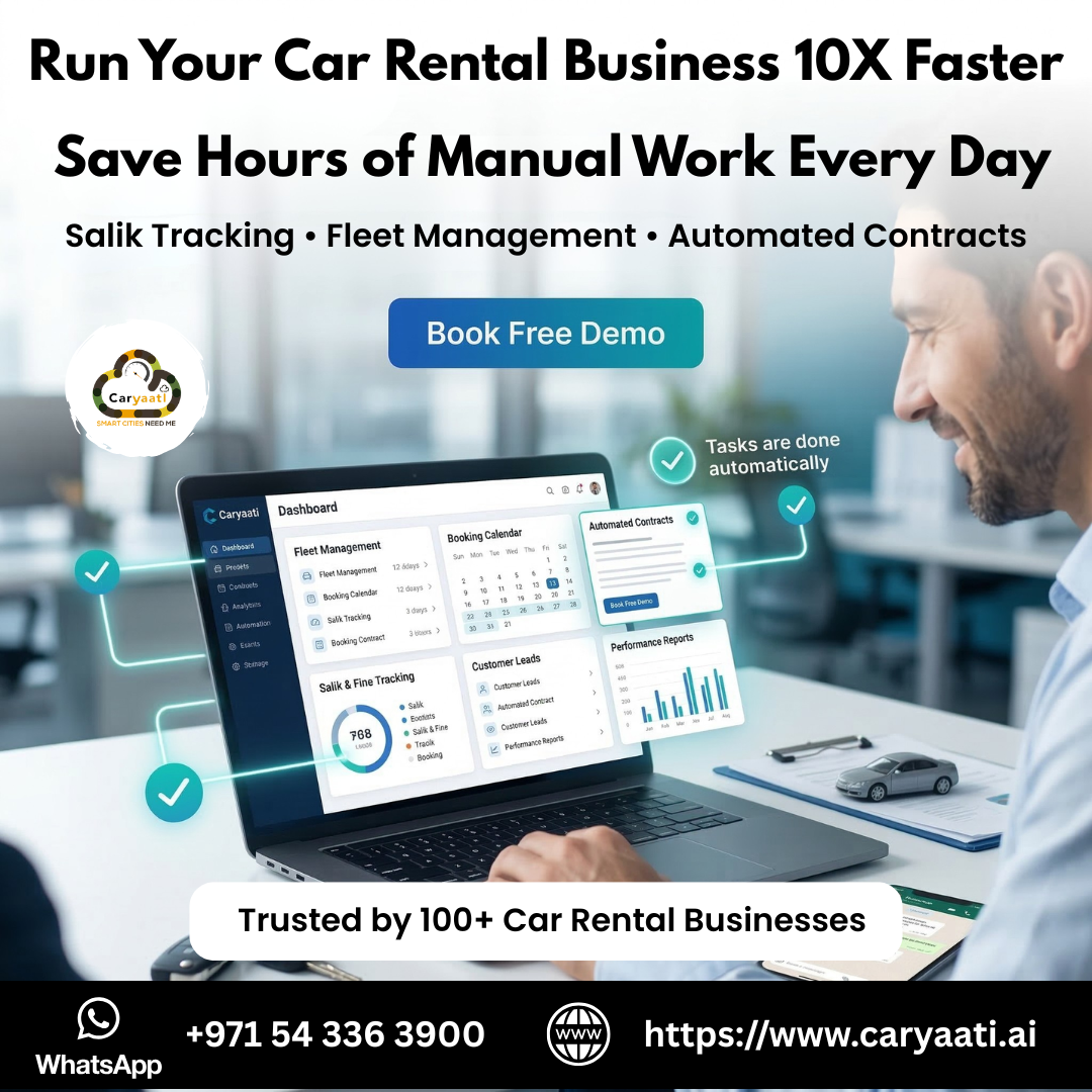 Caryaati AI Facebook ad: Looking for the Best Car Rental Software?