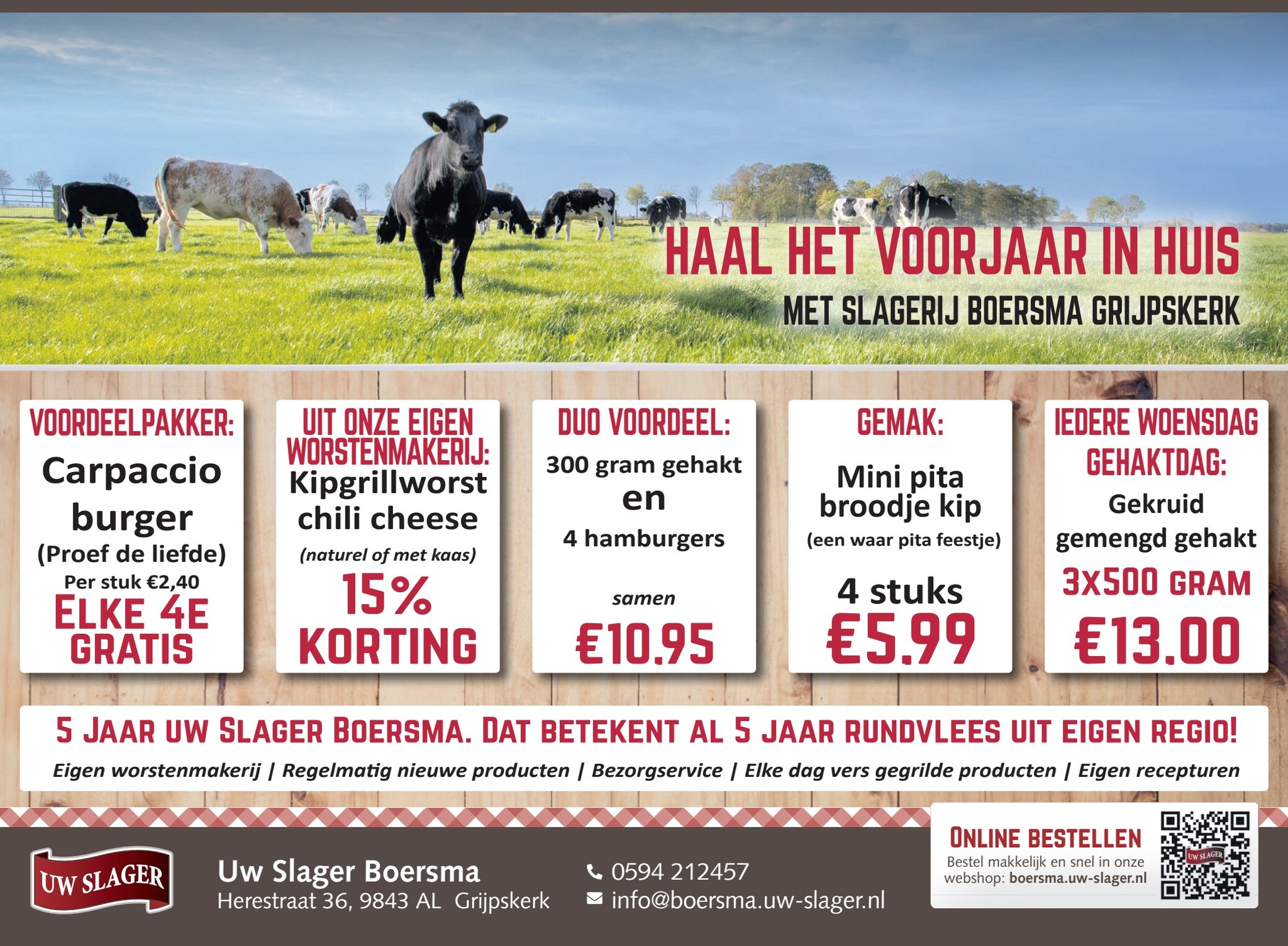 Boersma Uw-Slager Grijpskerk Facebook ad from Feb 9, 2026