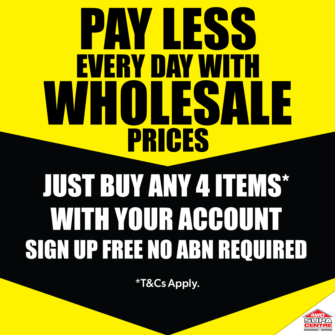 4WDSupacentre.com.au Facebook ad: Unlock Wholesale Prices