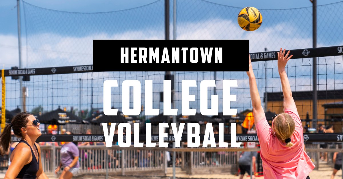 Skyline Social and Games Facebook ad: College Volleyball Leagues
