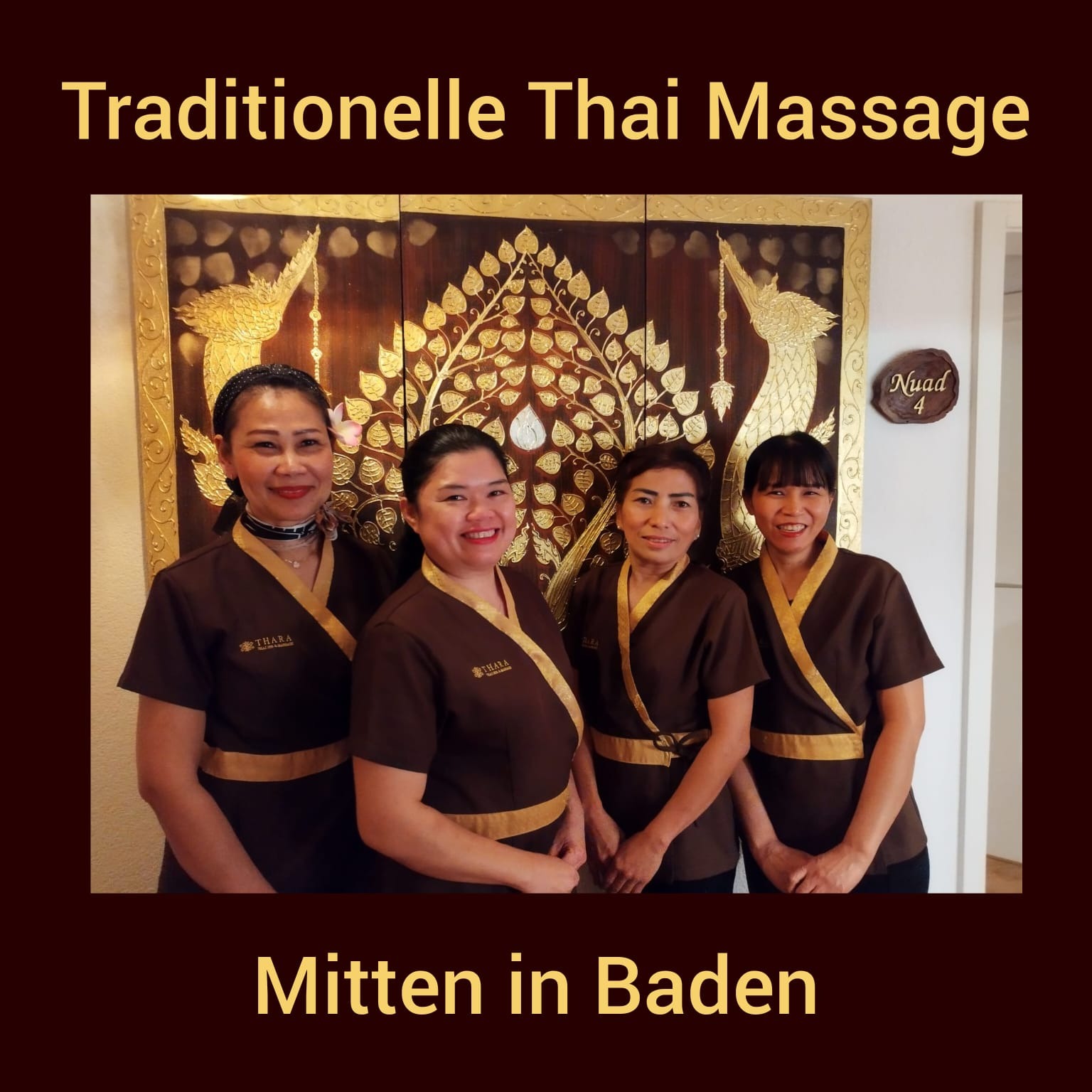 Thara Thai Spa & Massage Praxis - Baden AG Facebook ad: Entfliehen Sie dem Alltag bei Thara Thai Spa & Massage