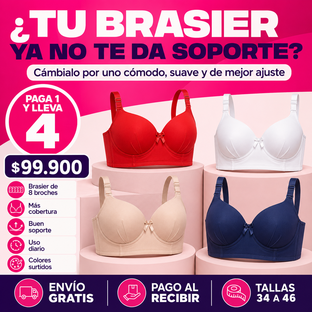 La Casa Del Brasier Marca Registrada Facebook ad: Paga 1 Lleva 4