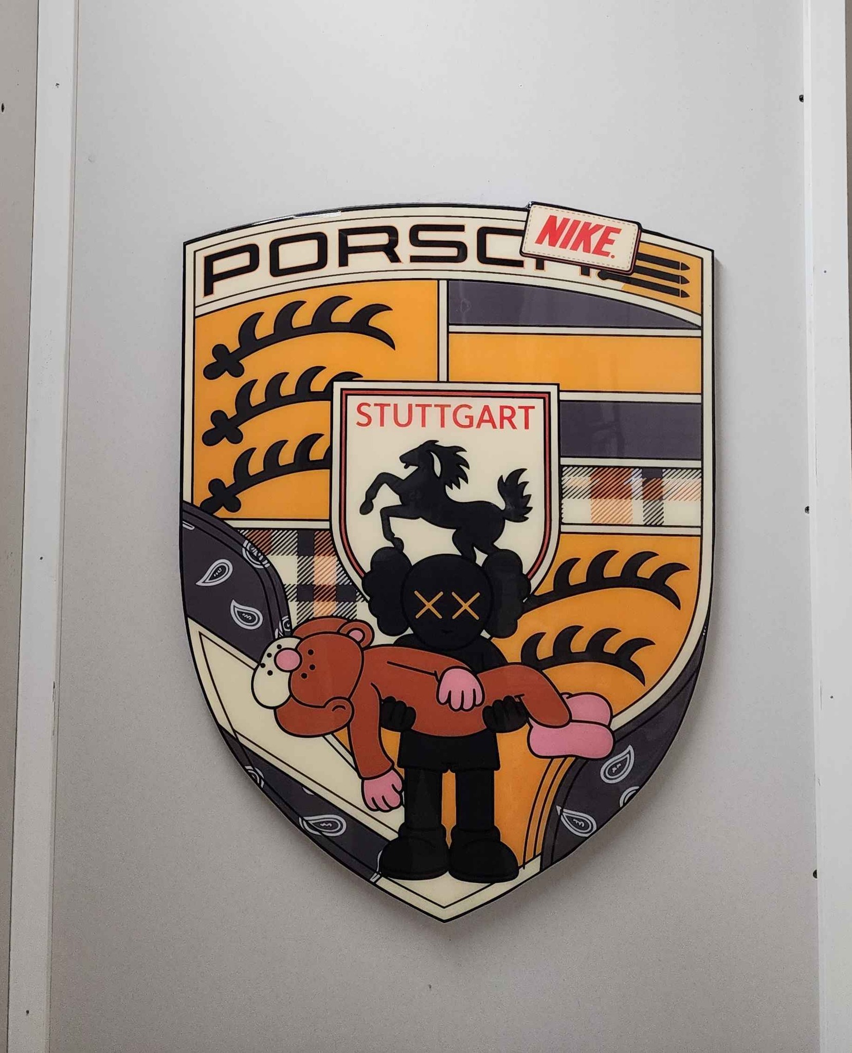 Samantha Aguilar Facebook ad: Travis Scott Nike Porsche Custom Wooden Garage Sign…