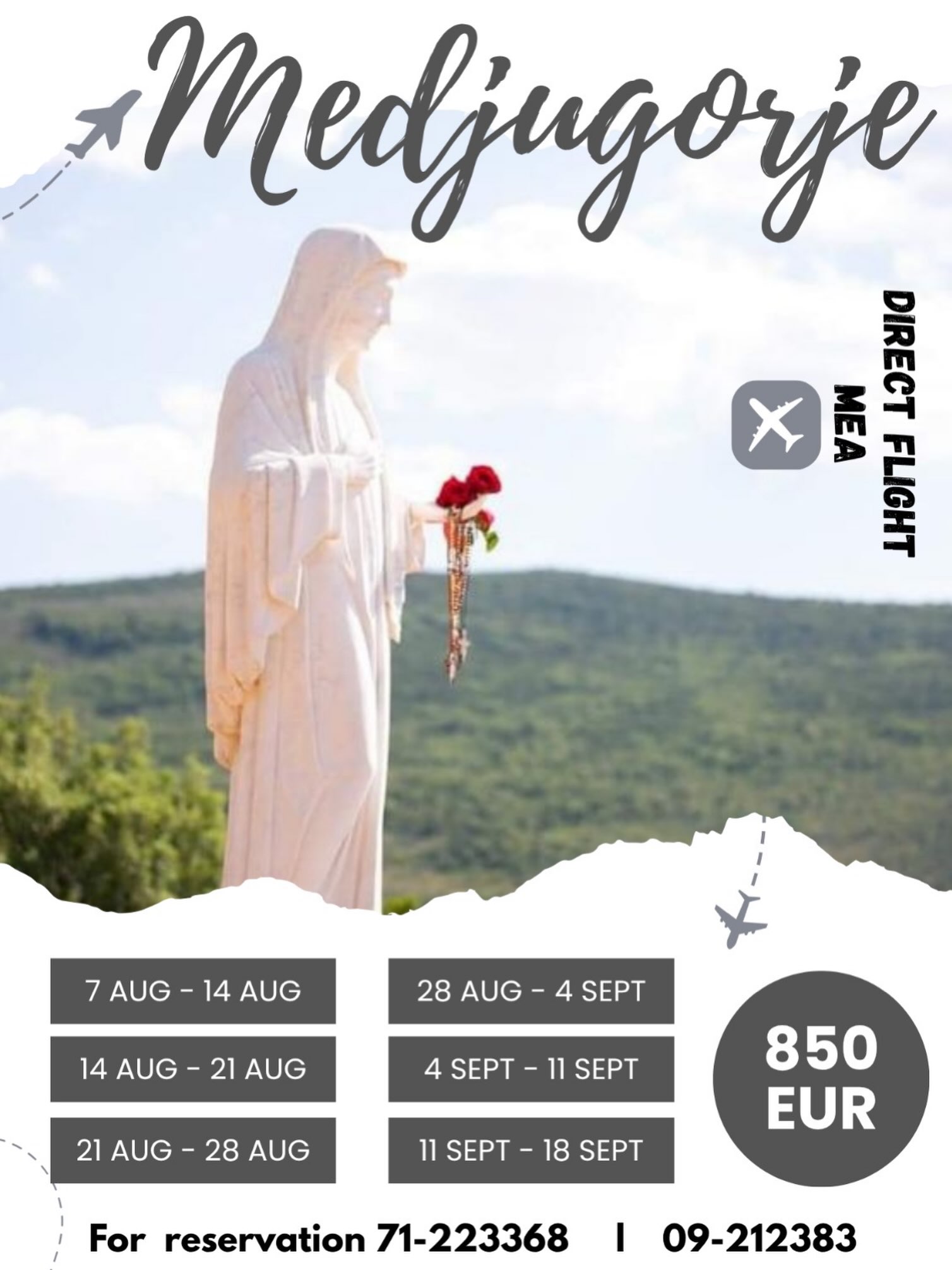 Youth Of Mary Facebook ad: Weekly Pilgrimages to Medjugorje with Youth of Mary
