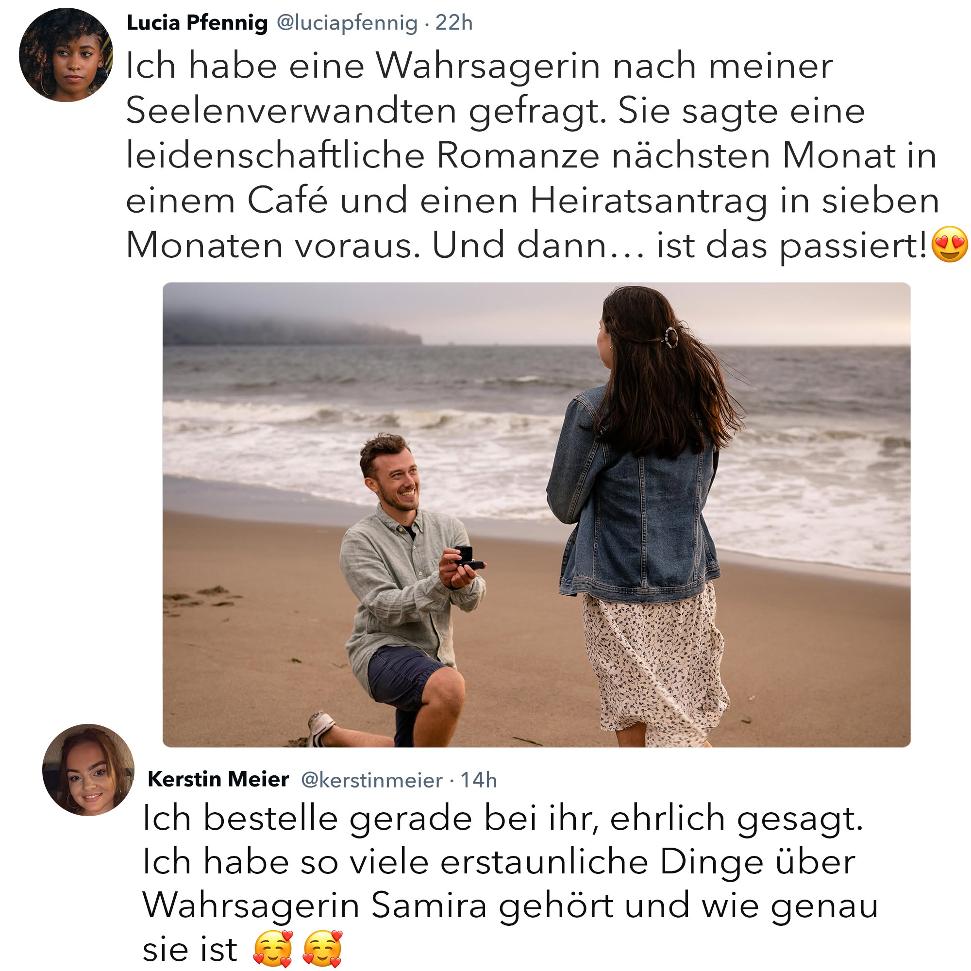 Psychic Samira Deutsch Facebook ad: 25 % Rabatt auf deine erste Beratung