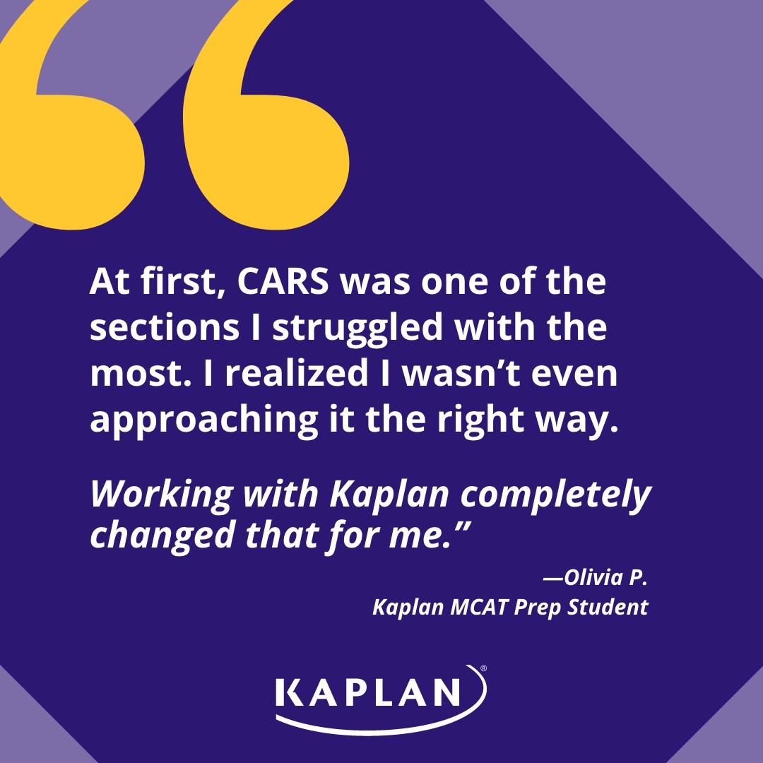 Kaplan Health Facebook ad: Say Goodbye to CARS Anxiety