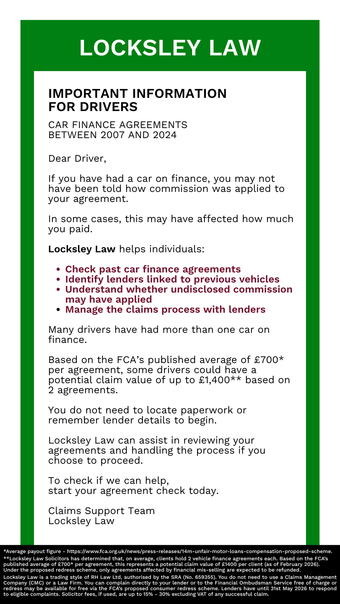 Locksley Law Facebook ad