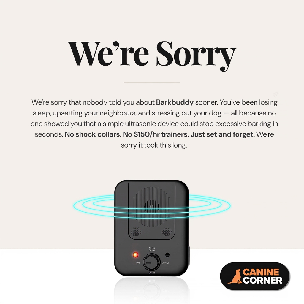 Canine Corner Australia Facebook ad: We Should've Told You Sooner