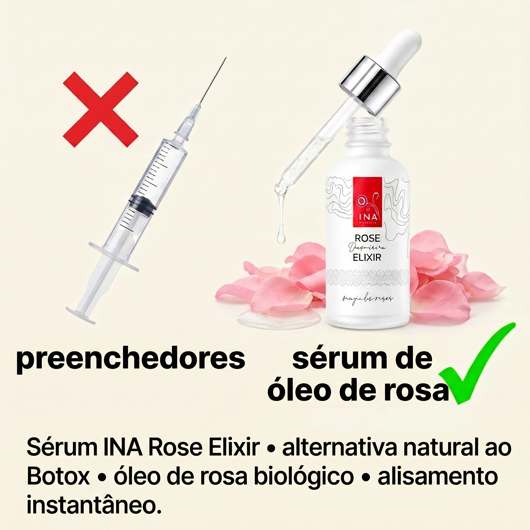 InaEssentials.PT - Cosméticos Orgânicos Familiares Facebook ad: Pele mais lisa, sem uma unica agulha