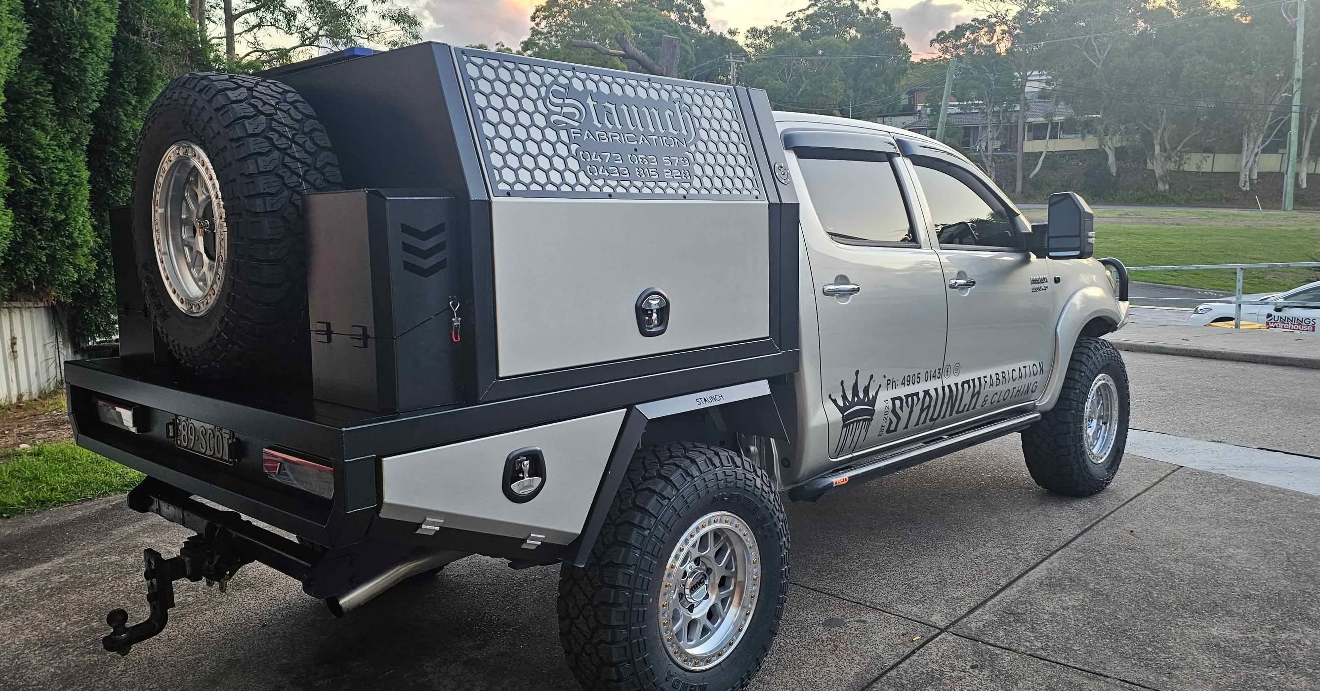 Scotty Strong Facebook ad: ALUMINIUM TRAYS AND CANOPY CUSTOM BUILDS (GET IN BEFORE…