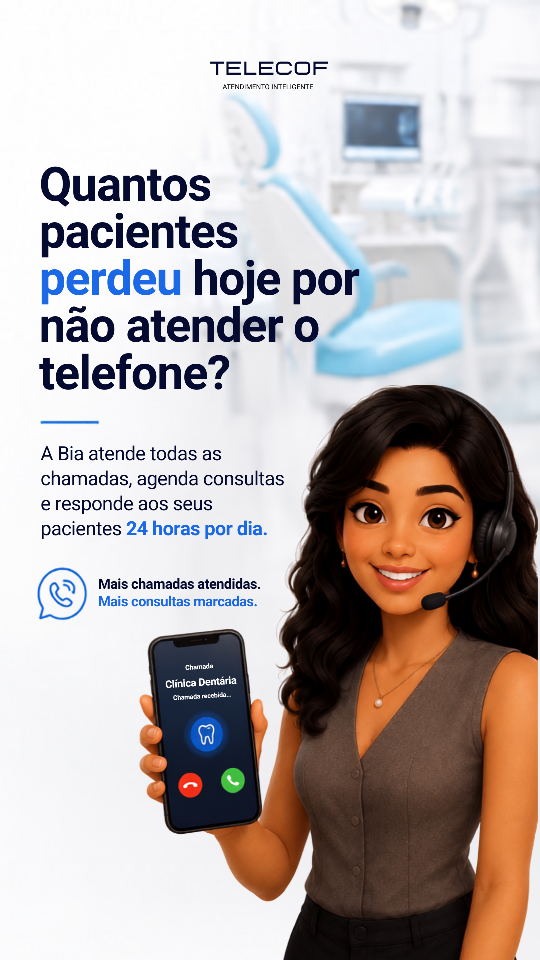 Telecof Facebook ad: Automatize o atendimento da sua empresa com IA