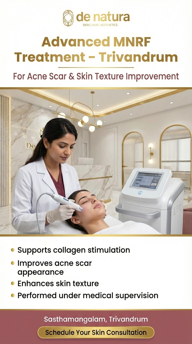De Natura Aesthetics Facebook ad: Doctor supervised Therapy in Trivandrum