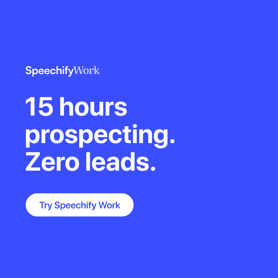 Speechify Facebook ad