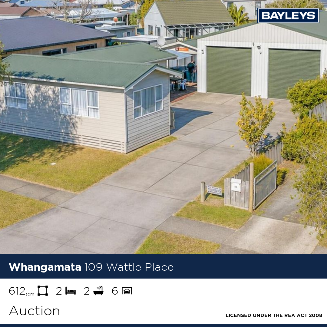 Dale Sholson & Gordon McGregor - Bayleys Whangamata Facebook ad from Aug 18, 2026