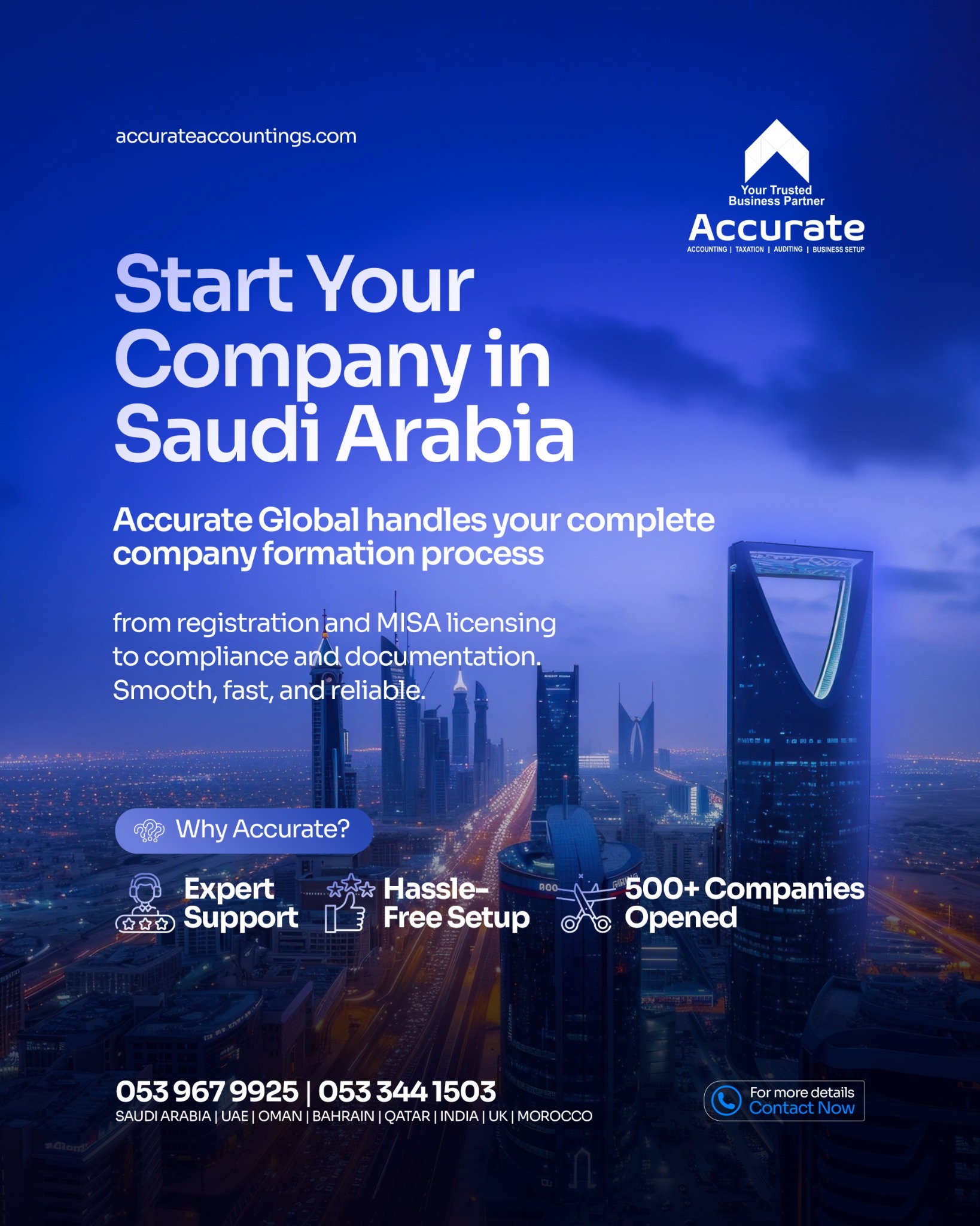 Accurate Global Facebook ad: Start Your Company in Saudi Arabia Today