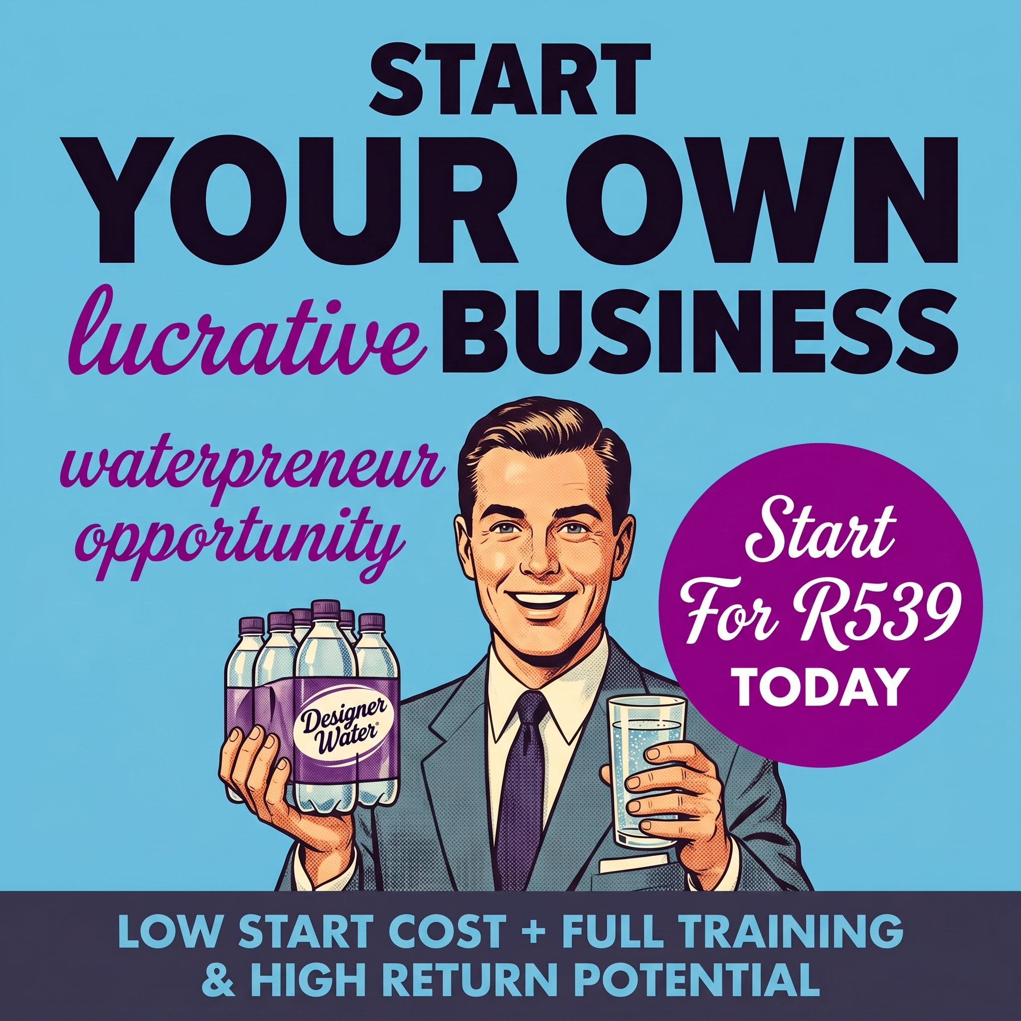 Designer Water Facebook ad