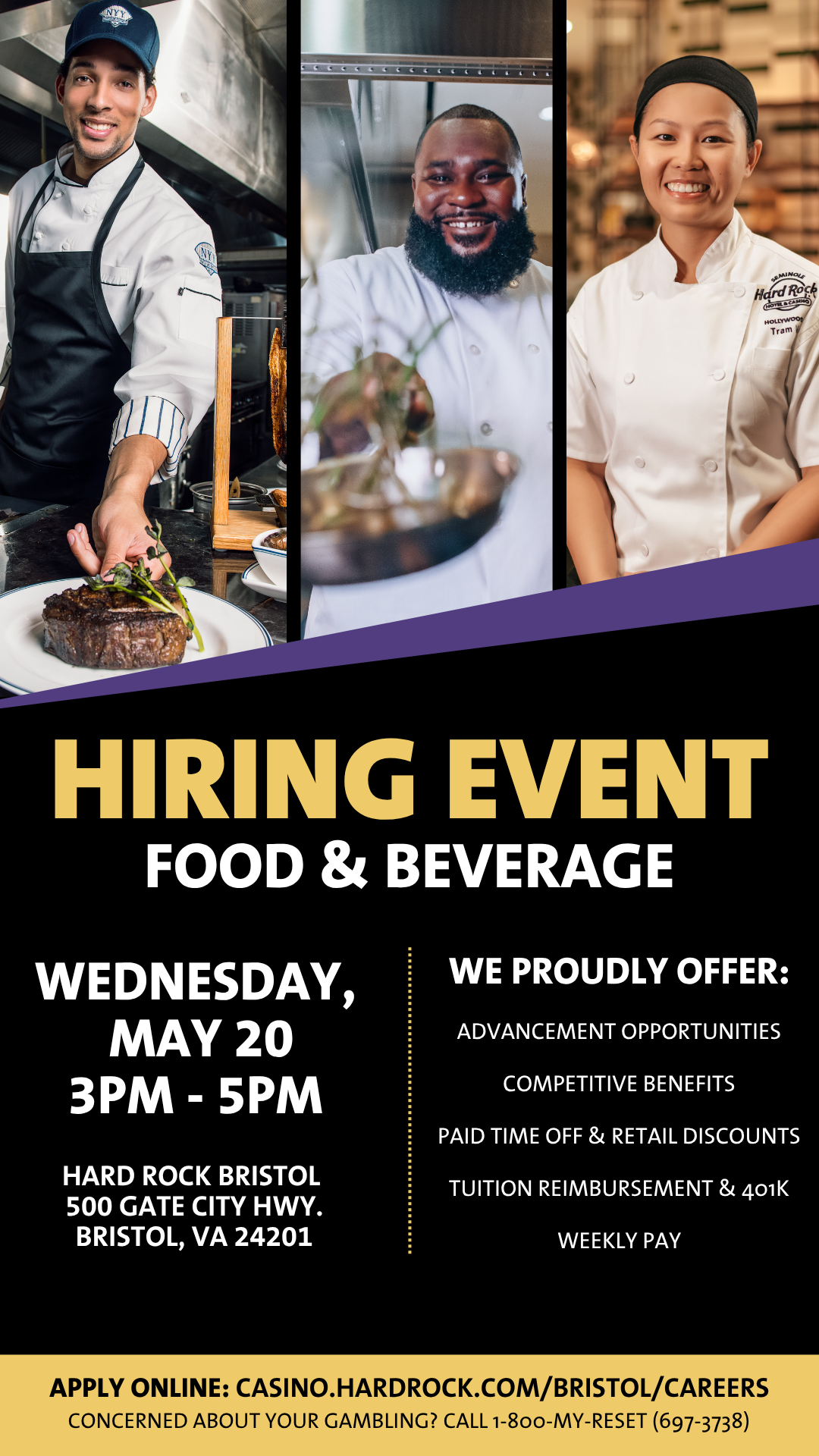 Hard Rock Hotel & Casino Bristol Facebook ad from May 8, 2026