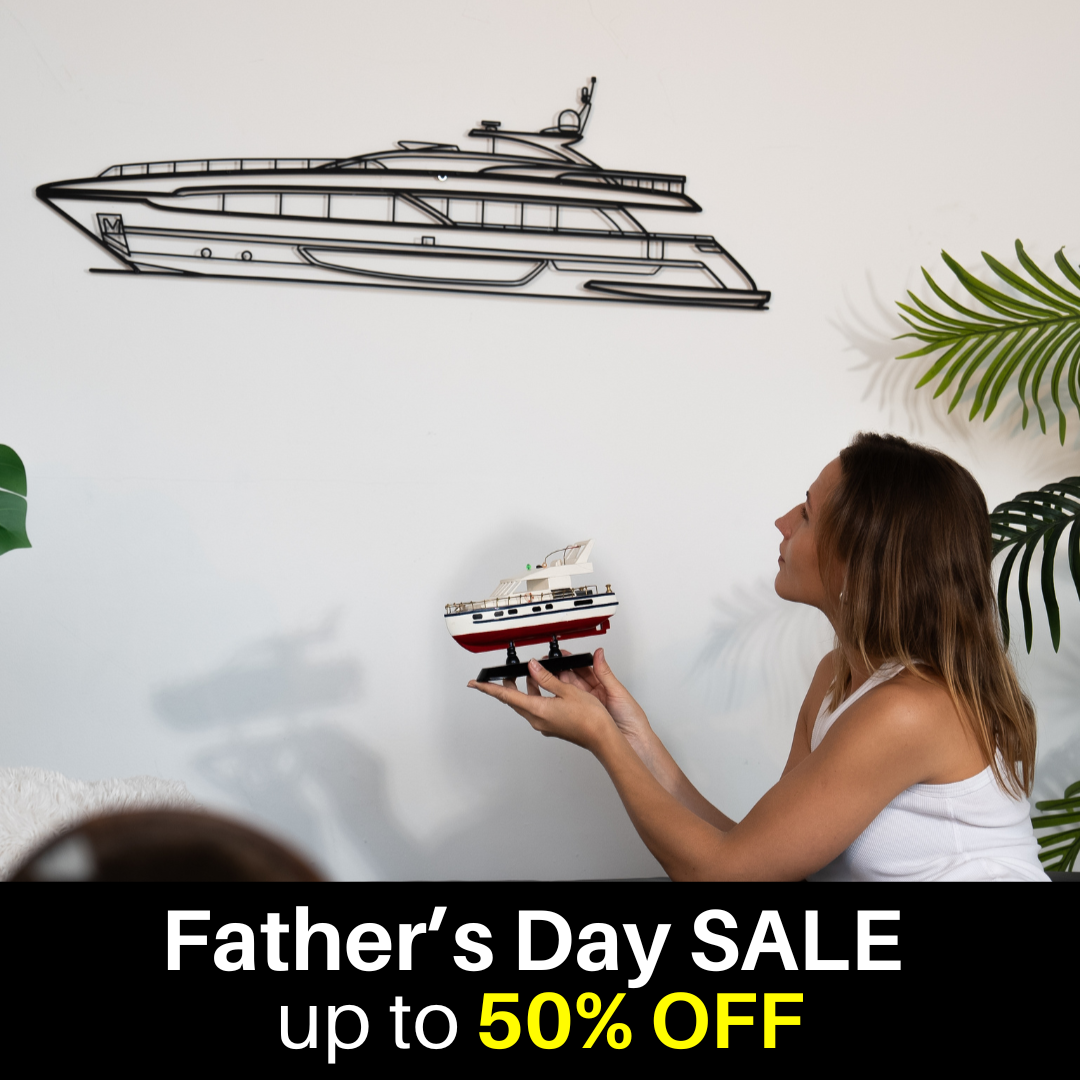 Ocean Silhouettes Facebook ad: 50% OFF for all wall art