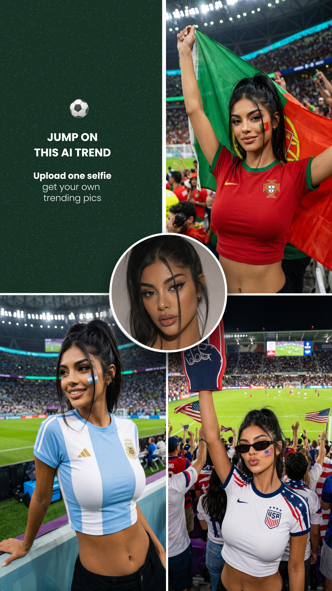 Glam AI: AI Content Generator App Facebook ad