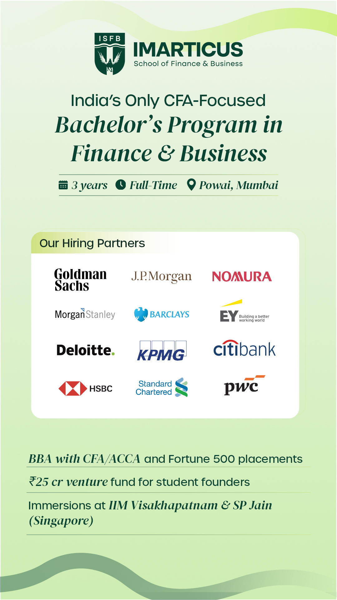 Imarticus School of Finance & Business Facebook ad