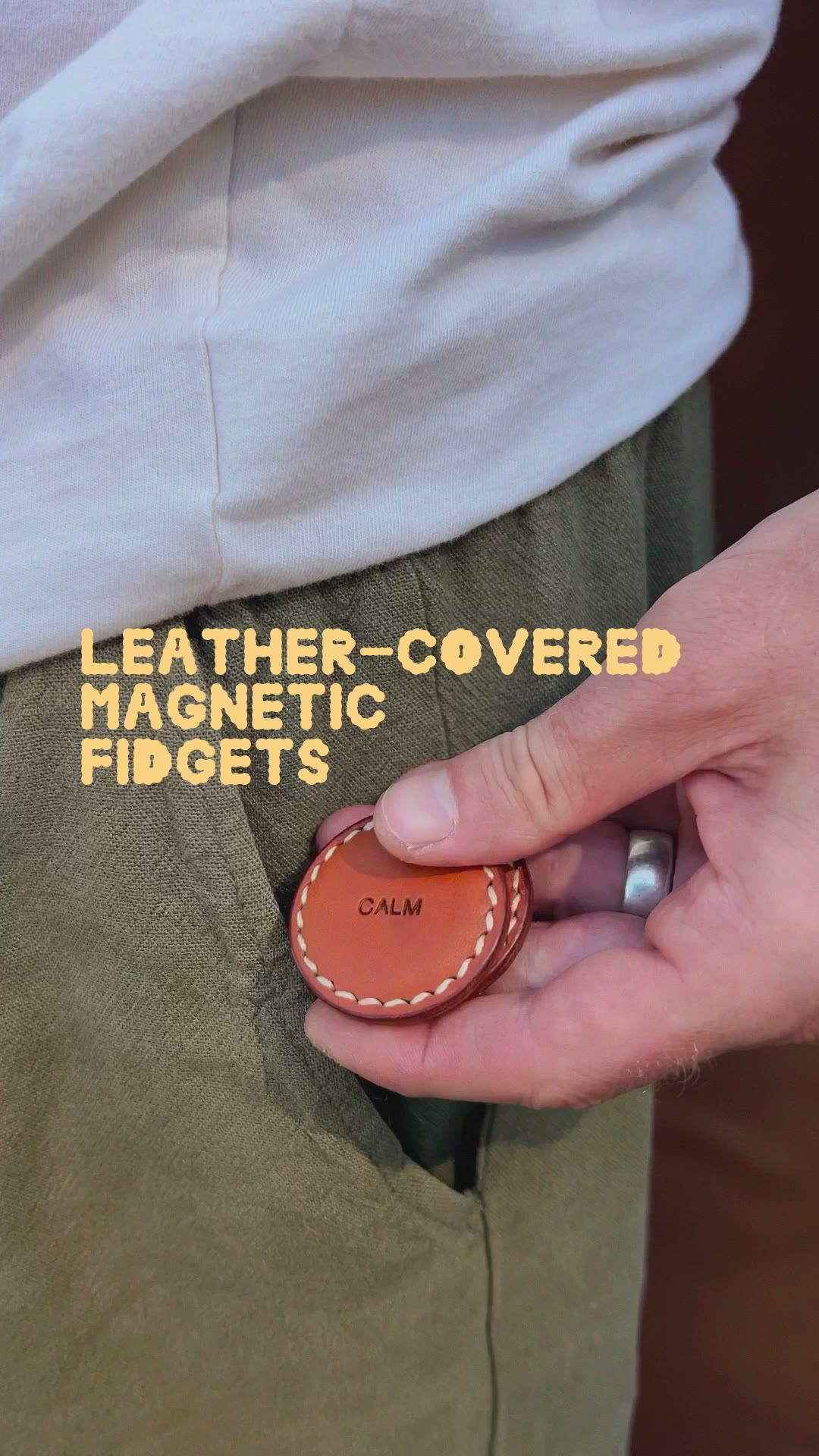 Saangoh Leather Facebook ad: The Discreet Desk Fidget