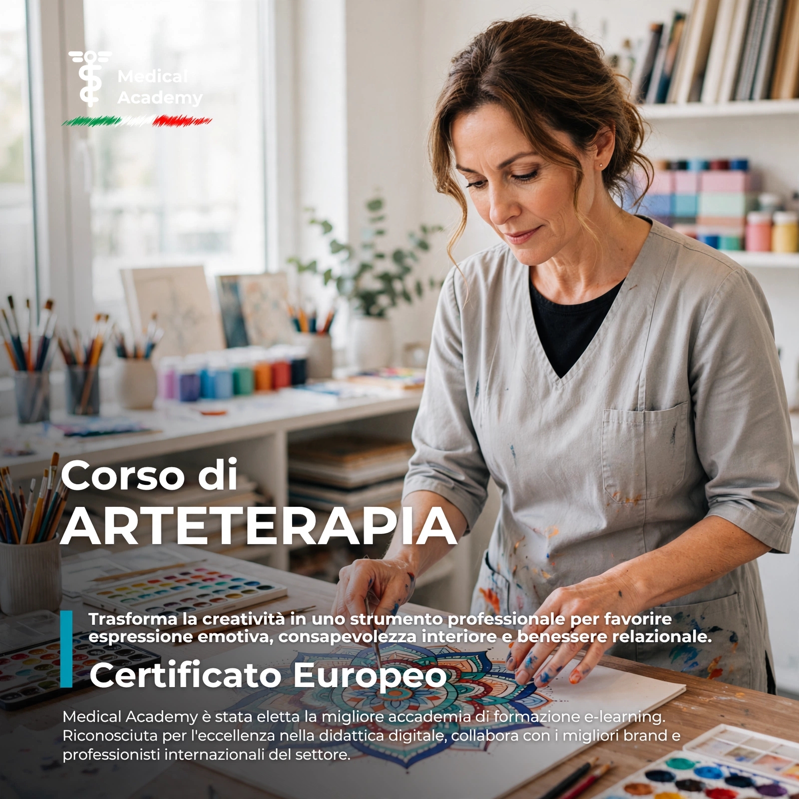 Medical Academy Facebook ad: Arteterapia | Certificato Europeo