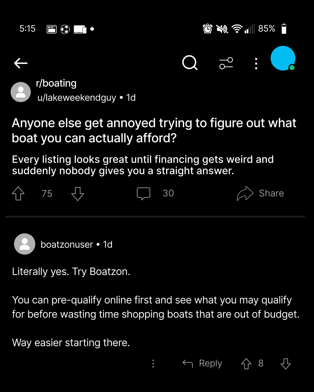 Boatzon Facebook ad
