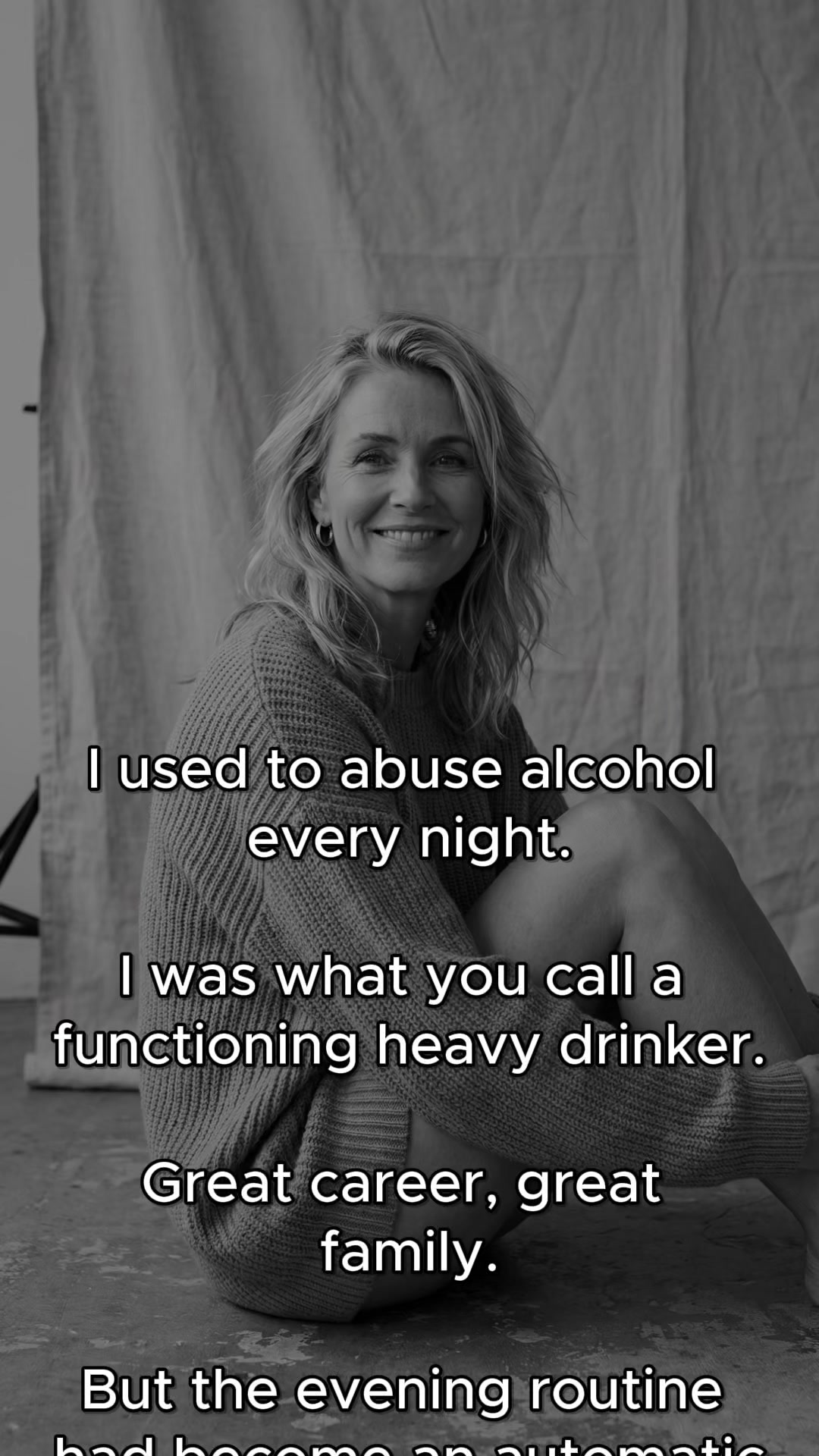 Mindful Drinking Community Facebook ad: 82% less alcohol in 30 days