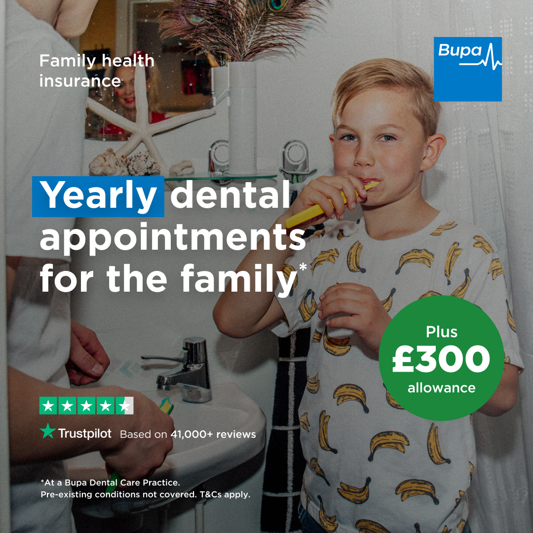 Bupa UK Facebook ad: A little something extra to smile about