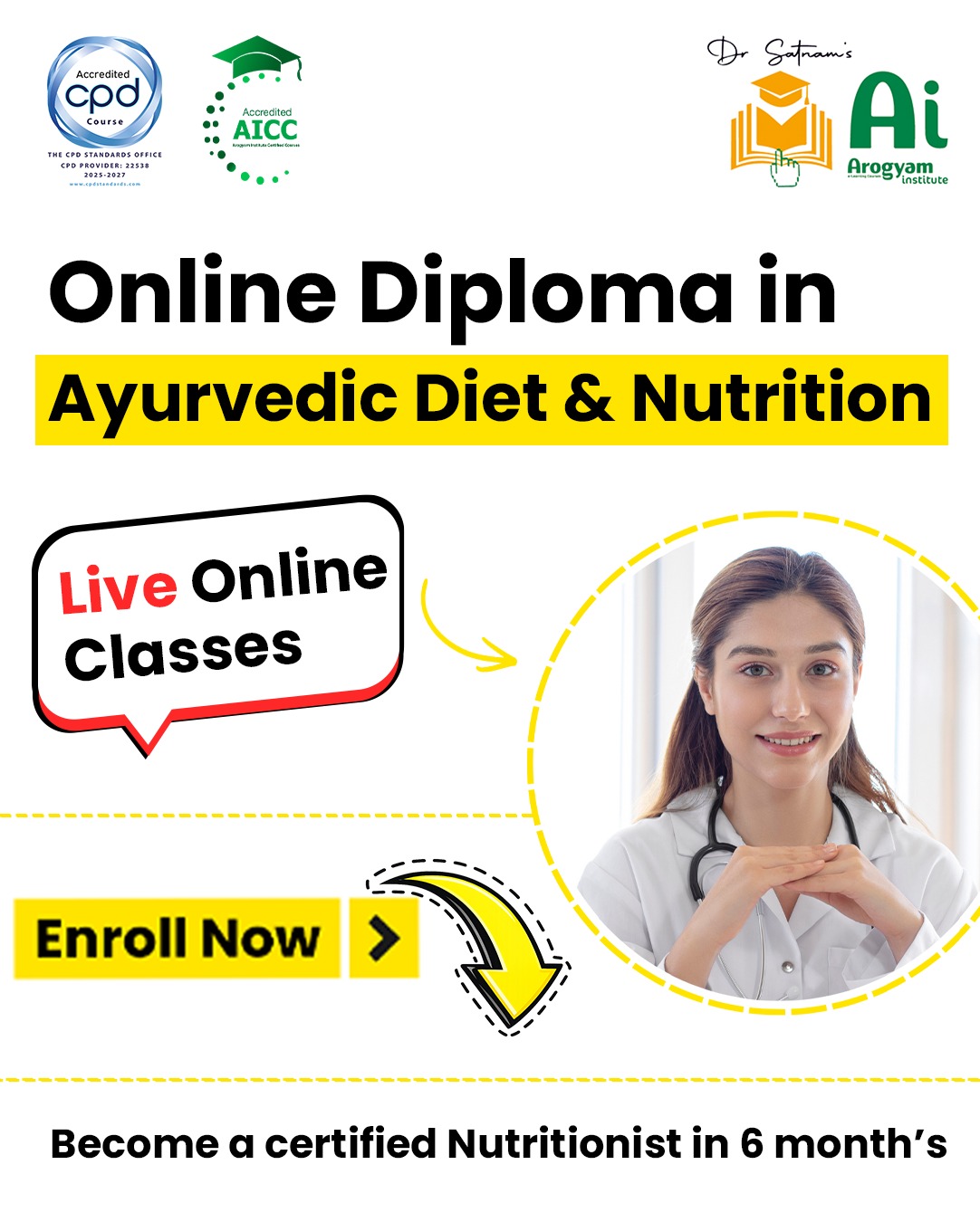 Arogyam Institute - Learn Ayurveda Facebook ad